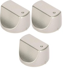 3 Silver Control Switch Knobs