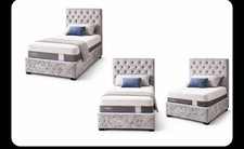Crushed Velvet Bed and Tempur