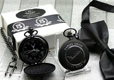 Signed DANIEL CRAIG Pocket Watch + Chain Memorabilia JAMES BOND 007 Autographed