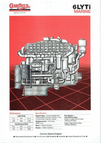Gardner 6lyti marine diesel - marine,