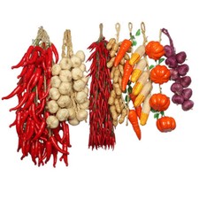 Colorful  Artificial Hanging Vegetables String Foam Fake Food Kitchen Decoration