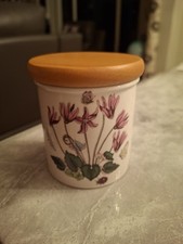 Portmeirion Botanic Garden Storage Jar 8cm Featuring Cyclamen