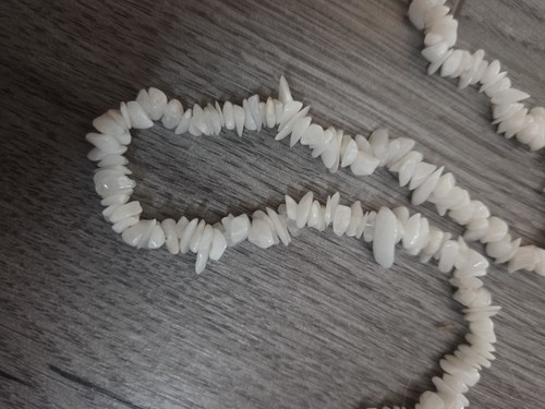 Long white faux - long, coral
