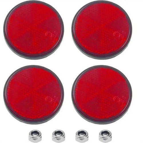 Pcs 58mm rear red round - red, bolt