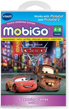 Vtech MobiGo 1 2 Game - Pixar Cars 2 Educational Software Cartridge 3 - 7 years
