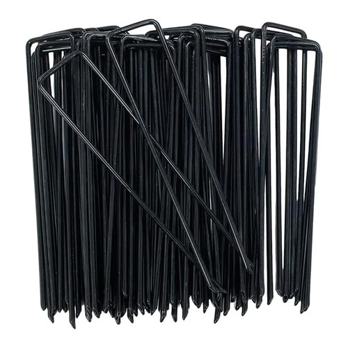 Black garden pegs - garden, 6”