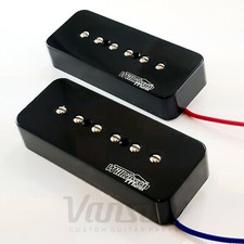 NEW Wilkinson Bridge and Neck P90 Soapbar Pickup SET / Soap Bar / Black WO90 N&B