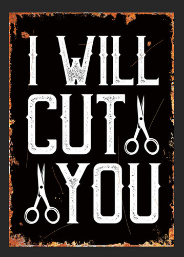 Metal tin sign will - tin,