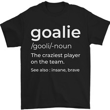Goalie Keeper Football Ice Hockey Funny Mens T-Shirt 100% Cotton
