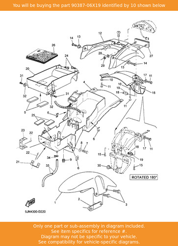 Yamaha collar 90387 06x19 oem - yamaha, collar,