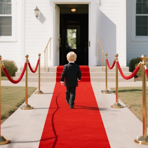 Red carpet runner rug - red,