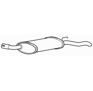 Quality rear exhaust silencer - rear,