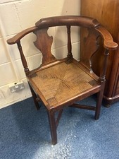 Antique rush seated - antique, corner