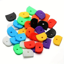 Soft Plastic Key Caps Mixed Colours Covers Top Cap Tag Door Identifier UK Seller