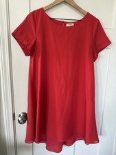 Umgee Red Dress Medium Cotton
