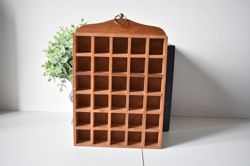 Vintage wooden thimble display - wooden,