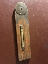 J Rabone & Sons Vintage Wooden Brass Spirit Level with Folding Ruler No.1377