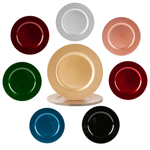 Metallic charger plates - metallic,