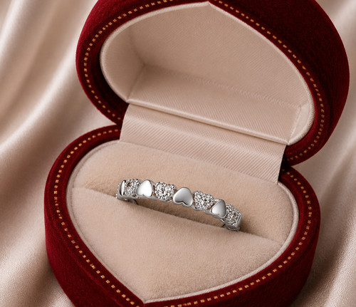 New genuine silver heart - new,
