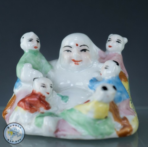 Porcelain laughing buddha - porcelain,