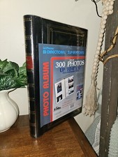 Spiral Bound Photo Album 300 Bi-Directional Memo Pockets Hold 4x6 Photos Black