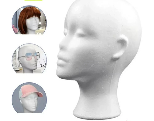 Polystyrene foam head dummy - polystyrene,