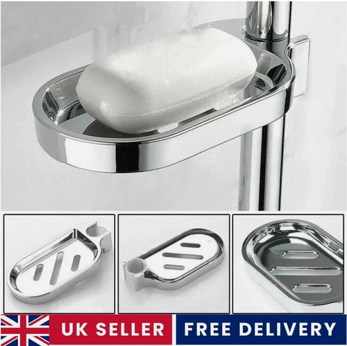 Silver soap dish - dish, shower