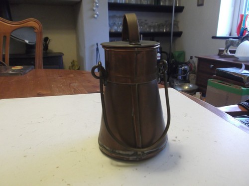 Antique hand made copper milk - antique,
