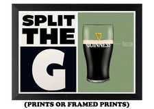 Guinness - Split The G Challenge (A5 A4 A3 Picture Print / Framed Poster) #181