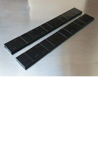 Black slimline stick on - black,