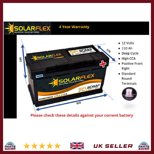 12v 110ah leisure battery dual - 110ah,