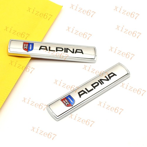 2pcs chrome metal alpina - metal,