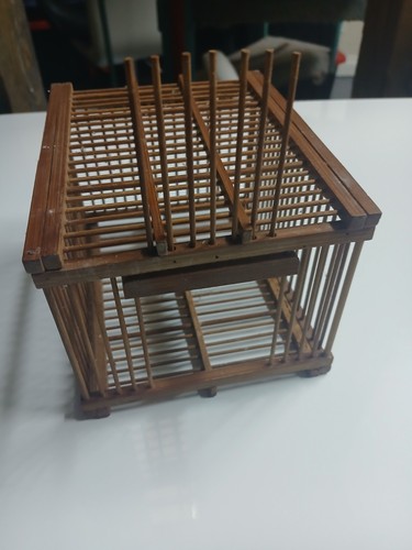 Antique wooden cricket cage - antique,