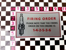 Essex or Cologne V6 Firing Order Sticker - Granada TVR Capri Scimitar Gilbern 