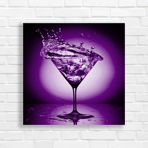 Martini glass splash square - martini,