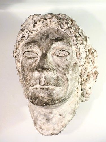 Vintage concrete bust - concrete,