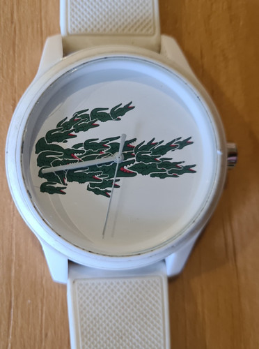 White lacoste watch - white, used