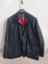 Barbour Ashby Wax Jacket Mens Size XL, Black