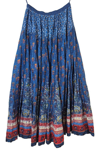 Biba skirt maxi blue - biba, floral