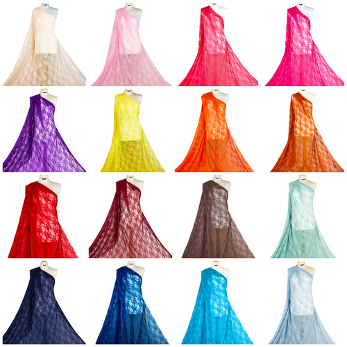 Stretch lace fabric polyester - lace,