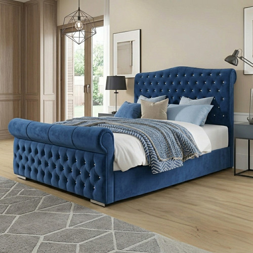 Scroll sleigh bed frame - scroll,