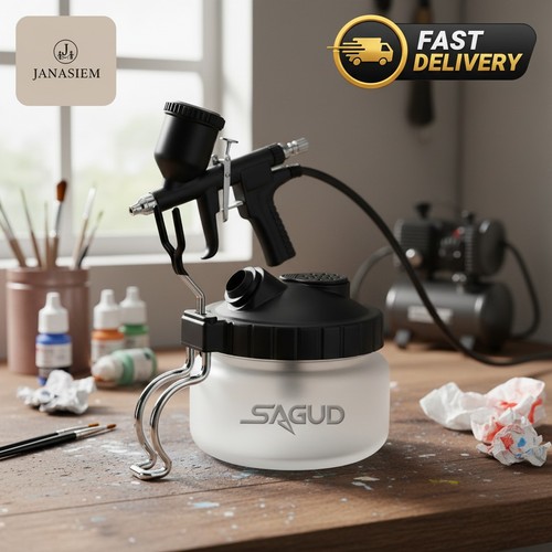 Glass airbrush cleaning pot - glass,
