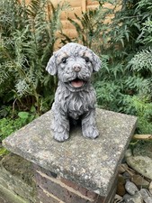 Scruffy Dog Statue - Garden Ornament  - Hand Cast