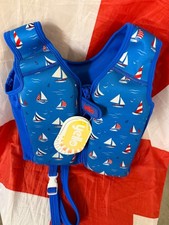 Kids Float Jacket  - age 1-2  - Sailboat Print - New