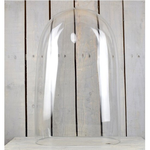 Oval glass dome cloche mouth - dome,