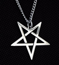 Steel Open Inverted Pentagram