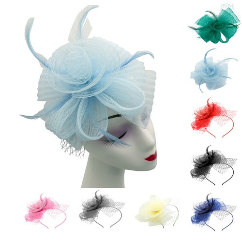 Flower feather hair - flower,