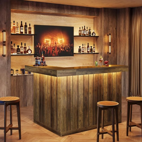 Shaped bar table with - shaped,