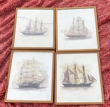 Four Vintage Framed Prints by