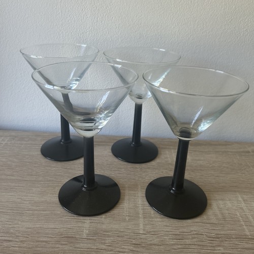 Black stemmed martini - stemmed,
